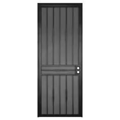 طرح های منحصر به فرد خانگی 36 اینچ x 96 اینچ. درب کلبه ای سیاه و سفید روی درب محافظ فلزی راست با صفحه فلزی منبسط-5SH600BLACK96R - انبار خانه