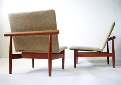 یافته های تازه: یک جفت صندلی استراحتگاه Finn Juhl Model 137 Japan in Teak + Brass