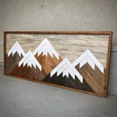 Mountain Wood Wall Art 22x50 |  اتسی