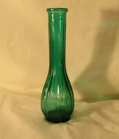 Vintage Vase Green Glass EO Brody 1960s Cleveland Ohio 9 |  اتسی