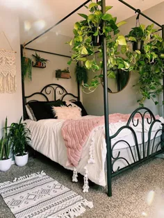 بستر سایبان با گیاهان