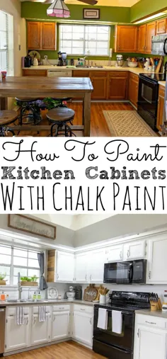 چگونه می توان کابینت های آشپزخانه خود را با رنگ گچ تغییر شکل داد