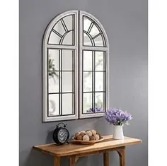مجموعه آینه های دیواری Kenroy Home Doublet White 15 "x 42" 2 - # 83J22 |  لامپ به علاوه