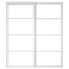 PAX جفت قاب درب کشویی و ریل ، سفید ، 78 3 / 4x92 7/8 "- IKEA