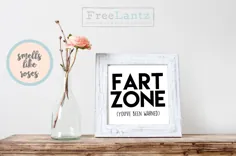 علامت Fart zone sign حمام شوخ طبعی خنده دار کودک توالت |  اتسی