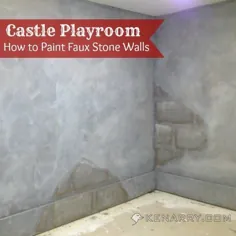 دیوارهای اتاق بازی قلعه: نحوه نقاشی دیوارهای سنگی مصنوعی