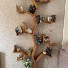 قفسه کتاب درخت دست داخلی ساخته شده |  اتسی