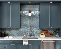 بنجامین مور در اینستاگرام: «یک طرح رنگی تک رنگ در آشپزخانه؟  بله لطفا.  zoefeldmandesign از Knoxville Grey HC-160 و یک سنگ پشت براق برای ارائه uses "