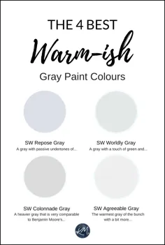 4 بهترین رنگ رنگ گرم خاکستری گرم: Sherwin Williams - Kylie M Interiors