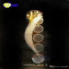 FUMAT Design Spiral Design LED K9 Crystal Loster Lostres Large Lustres روشنایی منزل از Crystalk9 ، 251.46 دلار |  DHgate.Com