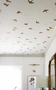 سقف اتاق خواب کاغذ دیواری هانا |  خانه گلهای وحشی