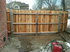 دروازه چوبی 12 "x 6" با قاب فولادی - شرکت حصار Denver |  پیمانکاران اندرو توماس