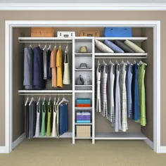 ClosetMaid Impressions باریک 48 اینچ W - 108 اینچ W White Wood Closet System-14855 - The Home Depot