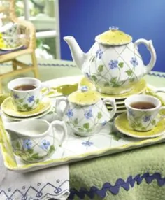 سرویس چای بچه گانه Periwinkle Garden - The Teapot Shoppe، Inc.