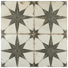 Merola Tile Kings Star Nero 17-5 / 8 in. x17-5 / 8 in. کف سرامیک و کاشی دیواری (11.02 متر مربع فوت / مورد) -FPESTRN - انبار خانه