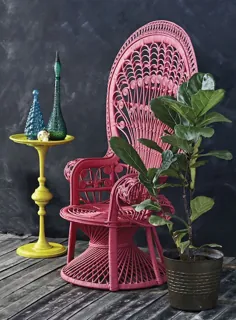 مبلمان پرنعمت |  صندلی طاووس |  دکور Boho |  طراحی داخلی