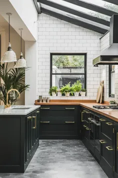 آشپزخانه سبز تیره - آشپزخانه های پایدار