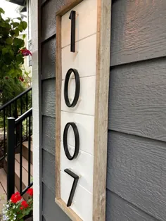 شماره خانه مدرن فلزی شناور 5 اینچ با رنگ مشکی