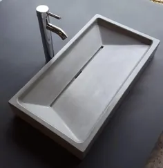 سینک ظرفشویی بتونی ، مخزن تخلیه اسلات Ramp Sink