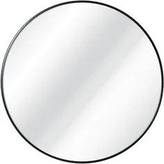 آینه دیواری مشکی دایره ای 30 اینچ آینه دیواری گرد سیاه برای ورودی ها ، دستشویی ها ، اتاق های نشیمن - آینه گرد فلزی سیاه و سفید برای آینه دیواری