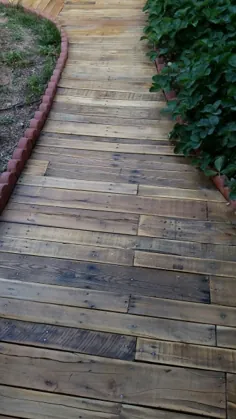 ساخت پیاده رو با چوب پالت