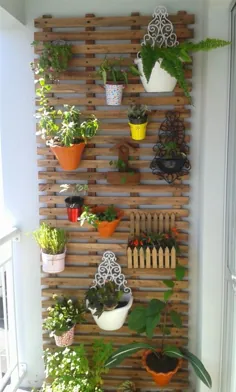 طراحی عمودی باغ روی دیوار بالکن - دکوراسیون بالکن و ایده های باغ سازگار با محیط زیست