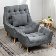صندلی مبل راحتی تنبل Nordic Lazy صندلی صندلی مخصوص آغوش صندلی مدفوع دکمه عمیق |  eBay