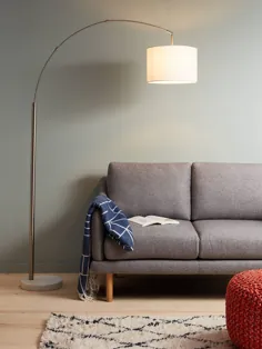 John Lewis & Partners Angus Arched Floor Lamp، Brushed Steel