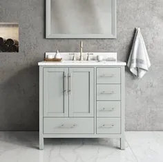 Ebern Designs Clifford 36 "Cashmere Single Bathroom Sean Vanity Set