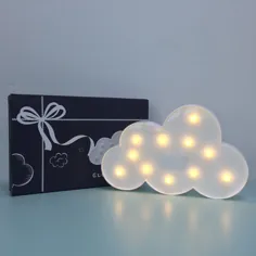 11.79 ایالات متحده | 11 Leds Cute 3D Marquee Cloud چراغ شبانه تازگی چراغ میز خانه صفحه اصلی اتاق نشیمن هدیه دکوراسیون کریسمس برای کودکان و نوجوانان | به رهبری ناز | چراغ نور روز - AliExpress