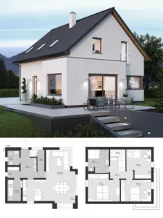 Modernes Einfamilienhaus ELK Haus 135 - ELK Fertighaus |  HausbauDirekt.de
