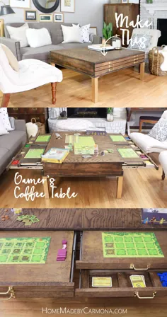 میز قهوه خانه DIY همراه با کشش - ساخت خانه توسط Carmona