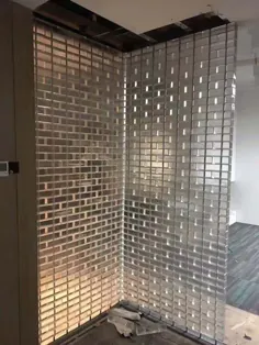 حمام حمام طراحی دیوار آجر