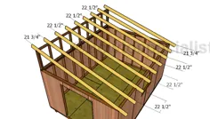 نقشه های سقف ناب به سایه 12x16 |  HowToSpecialist - چگونه می توان برنامه های DIY را گام به گام ساخت