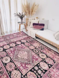 فرش مراکشی بنفش Seyra Boysenberry