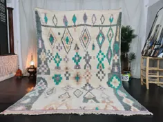 فرش خیره کننده مراکشی ، فرش بوژاد مراکشی ، فرش مراکشی ، مراکشی معتبر ، فرش دستباف پشم گوسفند ، فرش بربر ، فرش بوهمی مراکش