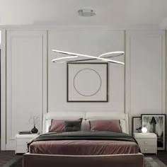 موج آلومینیوم نصب شده در سطح سفید چراغ های سقفی با طراحی منحصر به فرد