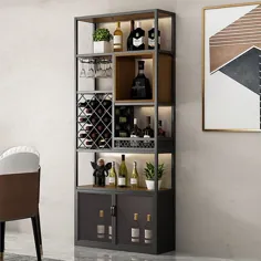کابینت نوشیدنی صنعتی معاصر واحد قفسه نوشیدنی برای بار خانگی 31.5 "