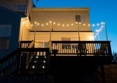 چراغهای رشته ای عرشه در فضای باز برای شبهای سرگرم کننده تابستان