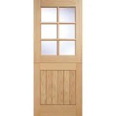 LPD Extend Oak COTTAGE 6 Light Clear Double Glaced Stable Front Door D&G |  Superstore درب® |  Superstore درب