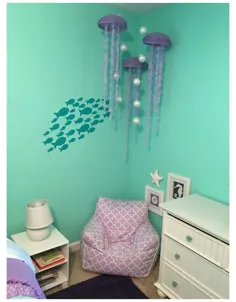 دکوراسیون اتاق دخترانه برای پری دریایی اتاق خواب