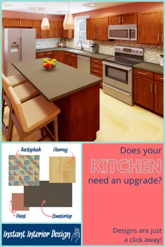 رنگ گرم آشپزخانه شماره 1 - طراحی داخلی فوری