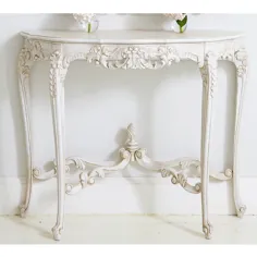 میز کنسول سفید Provencal Marie Antoinette