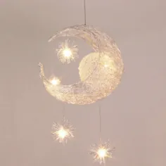 چراغ های آویز نور سقفی Moon Star برای اتاق خواب اتاق کودک با 5 چراغ