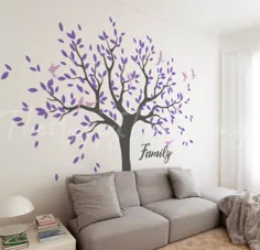 برگ درخت دیوار بزرگ درخت درخت درخت نقاشی دیواری دیوار نقاشی دیواری وینیل |  اتسی
