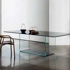 میز ناهار خوری شیشه ای والنسیا - کلاریتی - مبلمان شیشه ای