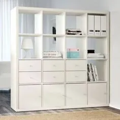واحد قفسه KALLAX ، سفید براق ، 30 3 / 8x57 7/8 "- IKEA