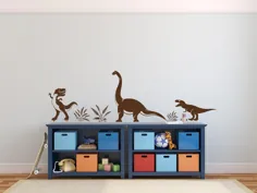 دایناسورها دیواری تزئینی دایناسور دکوراسیون اتاق بازی |  اتسی