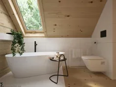 Drewniany minimalistyczny dom |  Proj: Elementy |  IH - خانه کارآموزی