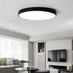 چراغ های سقفی نصب شده با سبک نوردیک فوق العاده نازک با نور اکتیلیک برای حمام ، اتاق نشیمن ، اتاق کار ، آشپزخانه ، اتاق خواب ، اتاق ناهار خوری ، میله با کنترل از راه دور - همچنین می تواند به عنوان نور دیوار استفاده شود - LightingO.co.uk